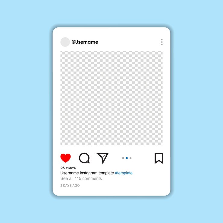 Vetor modelo de postagem de maquete do instagram de mídia social vetorial