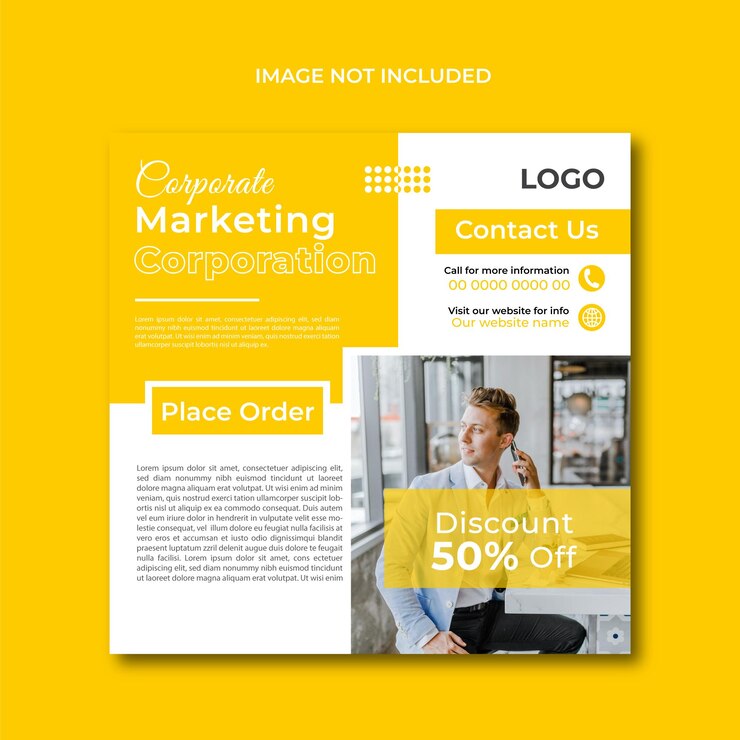 Vetor modelo de postagem de mídia social corporativa e corporativa de marketing digital vetorial gratuito