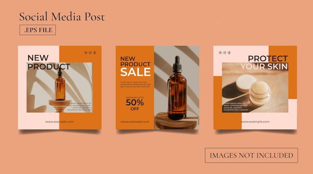 Modelo de postagem de mídia social de beleza para promoção