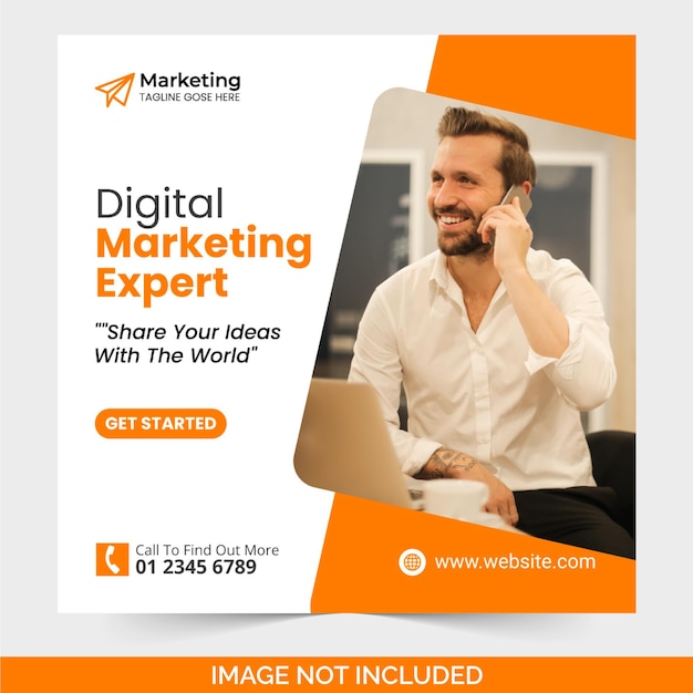 Modelo de postagem de mídia social de marketing corporativo com aparência moderna