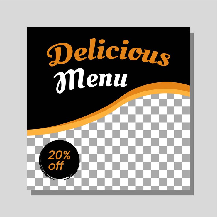 Vetor modelo de postagem de mídia social de marketing de negócios de restaurante de fast food
