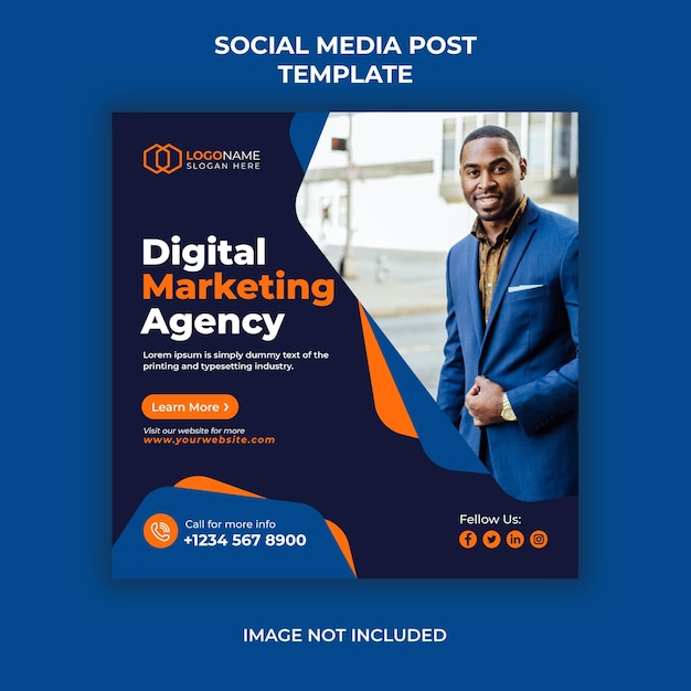 modelo de postagem de mídia social de marketing digital
