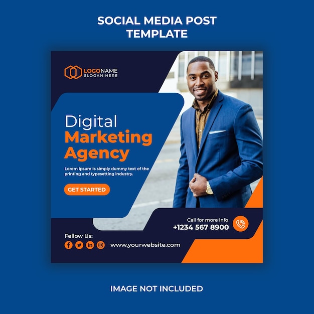 modelo de postagem de mídia social de marketing digital