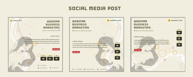 Modelo de postagem de mídia social design moderno para marketing digital online ou modelo de marketing de pôster