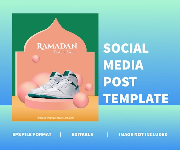 Modelo de postagem de mídia social ramadan kareem