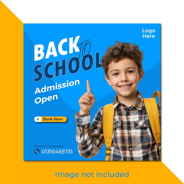 Modelo de postagem de volta à escola