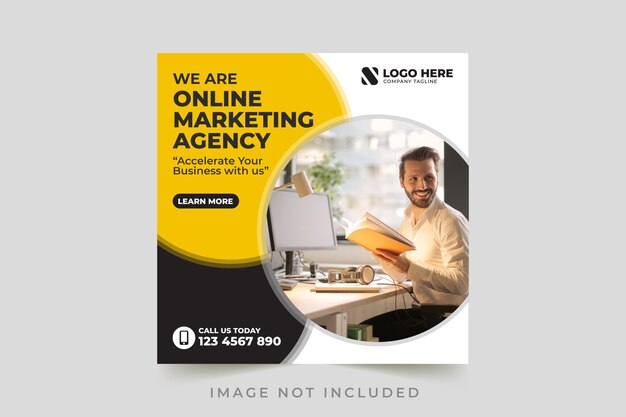 Modelo de postagem do Facebook de agência de marketing on-line