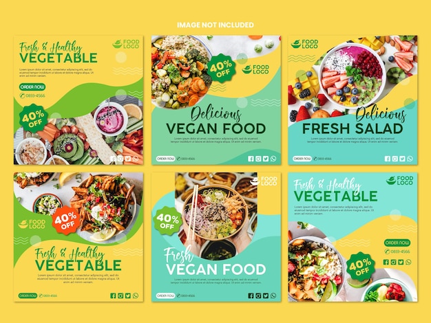 Modelo de postagem do Instagram com tema vegetal que é fácil de usar