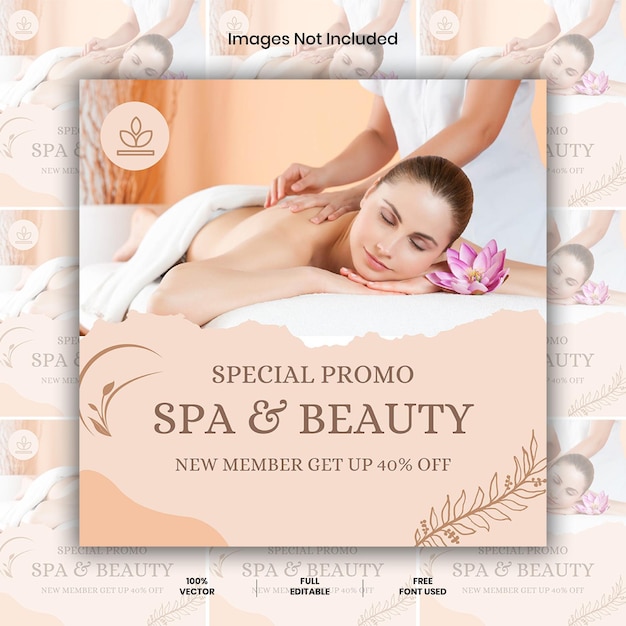 Modelo de postagem do Instagram de spa e beleza