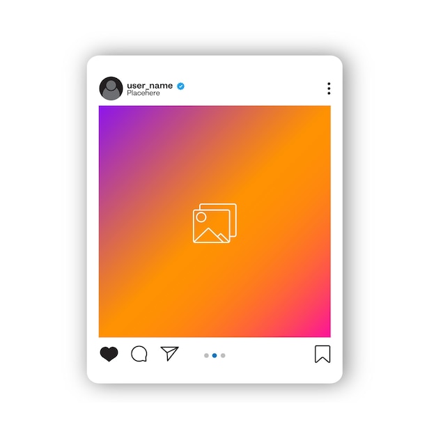 Modelo de postagem do Instagram para redes sociais