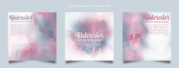 Modelo de postagem do instagram resumo em aquarela