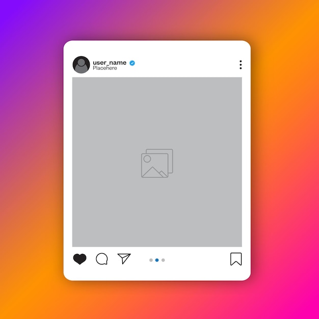 Modelo de postagem do Instagram