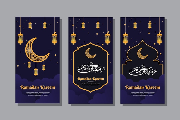 Vetor modelo de postagem em mídia social ramadan kareem