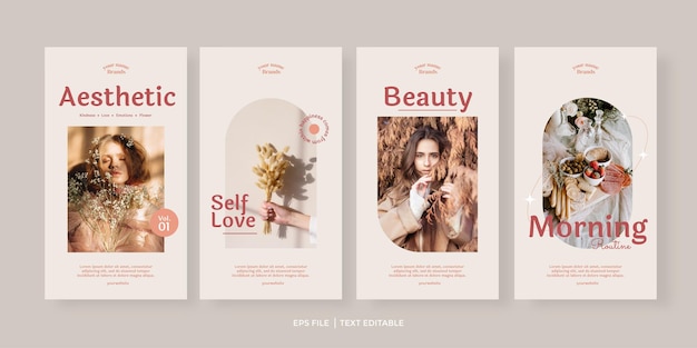 Modelo de postagem estética do instagram
