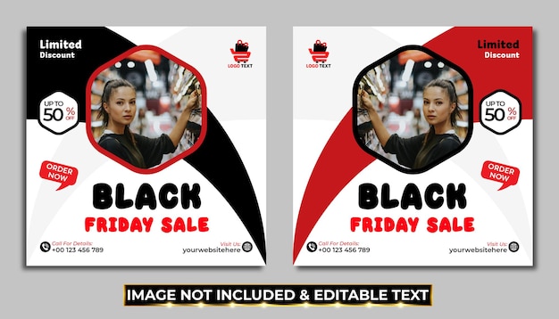 Modelo de postagem no Instagram da Black Friday com super ofertas e promoções