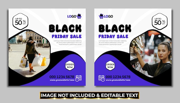 Modelo de postagem no Instagram da Black Friday com super ofertas e promoções