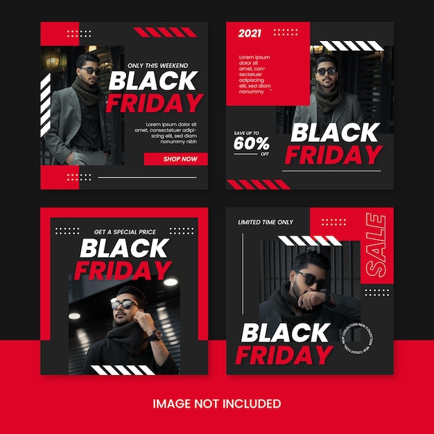 Modelo de postagem no Instagram para banner de venda na sexta-feira negra