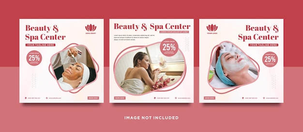 Modelo de postagem no instagram para mídia social da beauty and spa