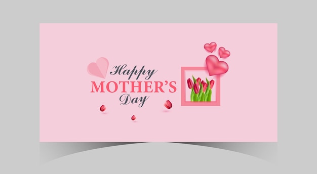 Modelo de postagens de mídia social do Dia das Mães feliz Cartão de felicitações do Dia das Mães e banner da web do Dia das Mães