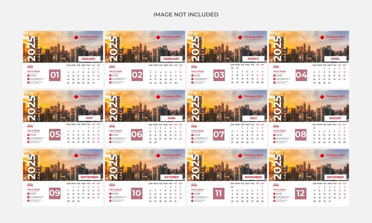 Vetor modelo de projeto de calendário de secretária