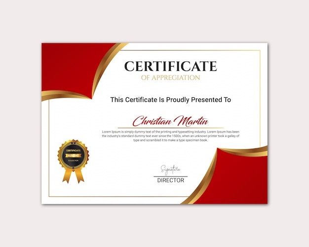 Modelo de projeto de certificado