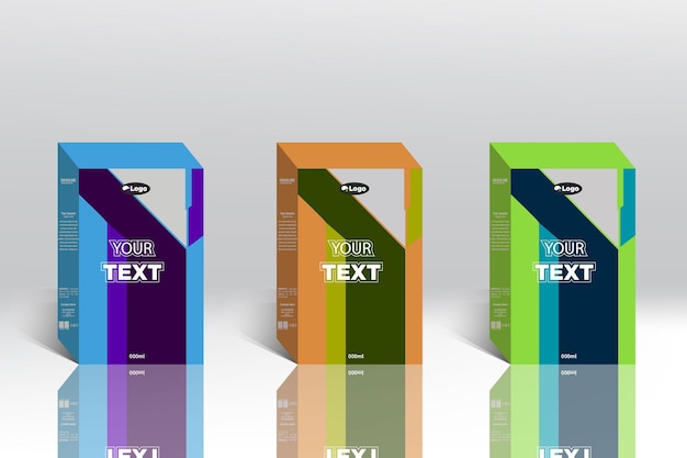 Modelo de projeto de embalagem de caixa