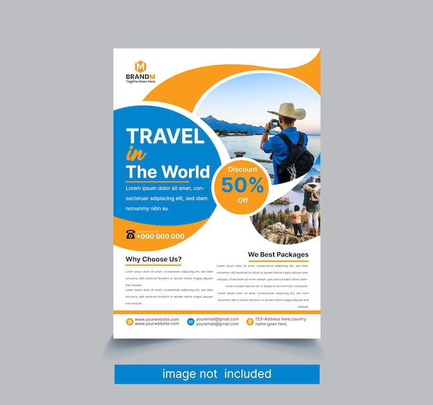 Modelo de projeto de folheto de viagem Design