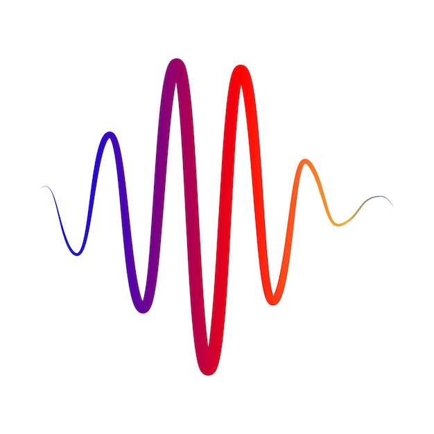 Modelo de projeto de ilustração vetorial de ondas sonoras