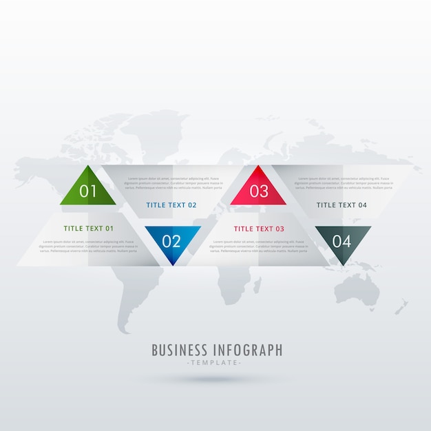 Modelo de projeto de linha de tempo infográfico de estilo triângulo