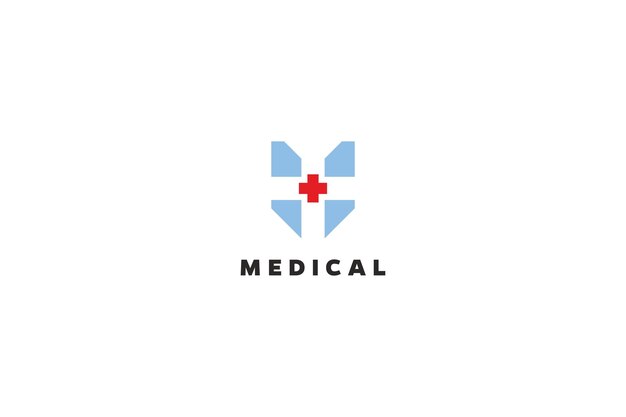 Vetor modelo de projeto de logotipo para organização médica