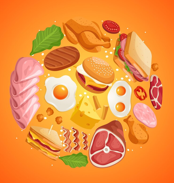 Vetor modelo de projeto de vetores de fast food