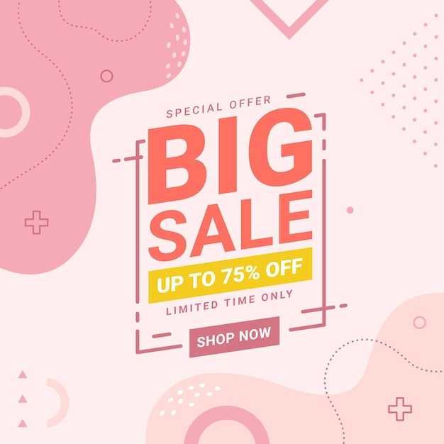 Modelo de promoção de banner de grande venda para negócios