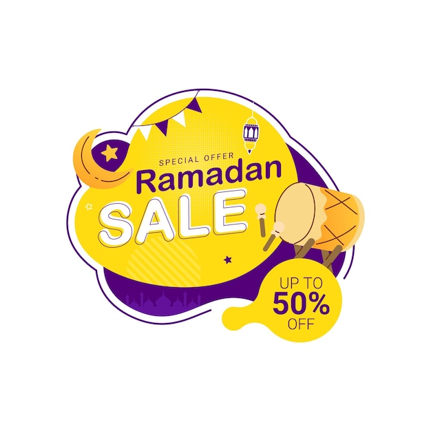 Modelo de promoção de banner de venda do ramadã