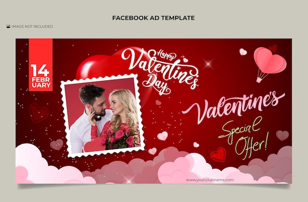 Modelo de promoção de mídia social de dia de São Valentim