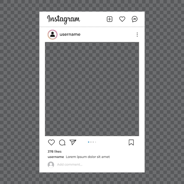 Modelo de quadro de feed do Instagram