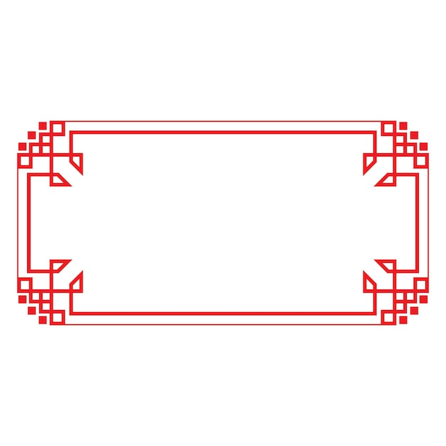 Modelo de quadro de fronteira chinesa