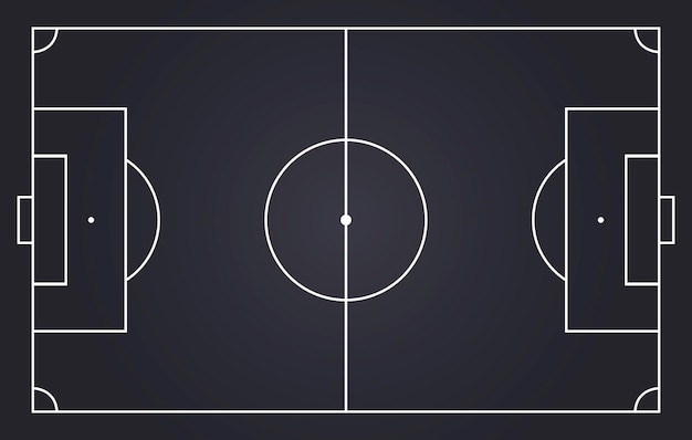 Modelo de quadro-negro de tática de jogo de futebol de campo de estratégia de futebol esquema de jogo de futebol desenhado à mão aprendendo ilustração vetorial de plano de esporte de quadro-negro