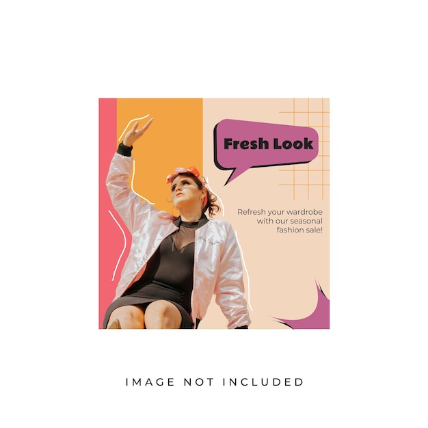 Modelo de quebra-cabeça de postagem de moda do Instagram