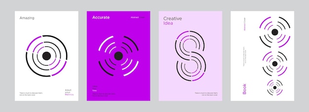 Vetor modelo de relatório isolado layout de apresentação de negócios criativo design de brochura geométrica flyers