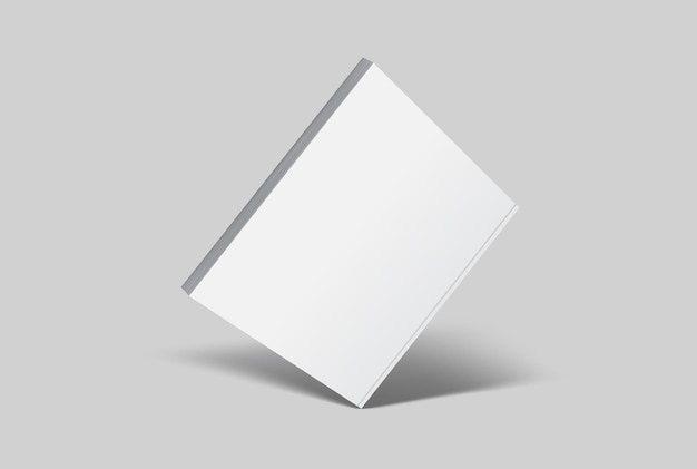 Modelo de revista 3D vetorial realista com capa em branco para a revista de apresentação de negócios