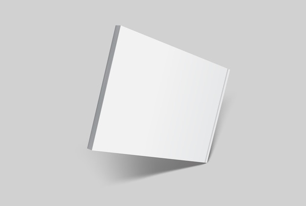 Modelo de revista 3D vetorial realista com capa em branco para a revista de apresentação de negócios