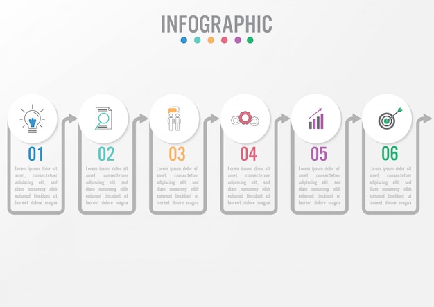 Modelo de rótulos de infográfico de negócios