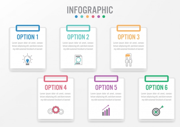 Modelo de rótulos de infográfico de negócios