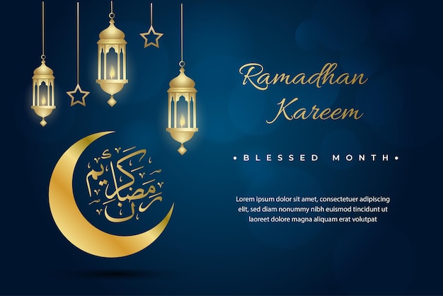 Vetor modelo de saudação ramadan kareem