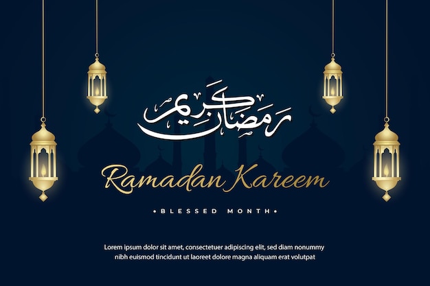 Vetor modelo de saudação ramadan kareem