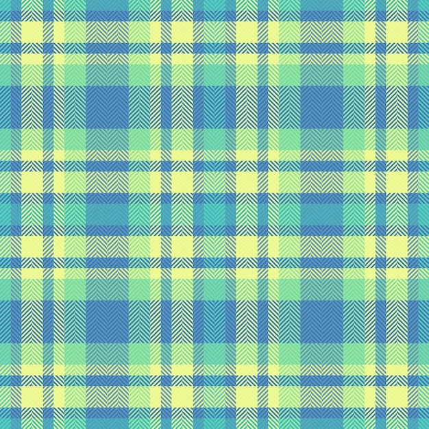 Modelo de simplicidade têxtil sem costura New York check plaid fundo pintura tecido vetor textura tartan em cores ciano e limão