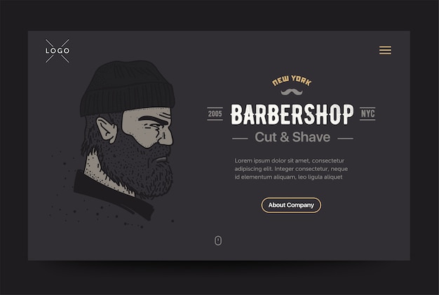 Modelo de site de barbearia