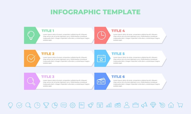 Modelo de slides de apresentação de infográficos de negócios