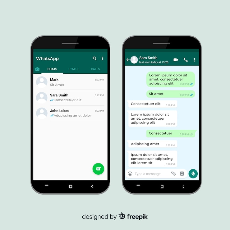 Vetor modelo de tela do whatsapp