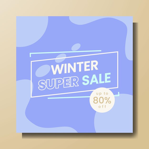 Modelo de tema de promoção de inverno para redes sociais